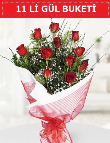 11 adet kırmızı gül buketi Aşk budur  Aksaray çiçek gönderme sitemiz güvenlidir 