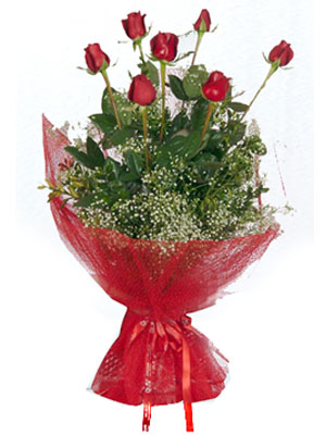  Aksaray çiçek servisi , çiçekçi adresleri  7 adet gülden buket görsel sik sadelik