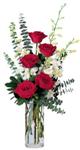  Aksaray online çiçek gönderme sipariş  cam yada mika vazoda 5 adet kirmizi gül