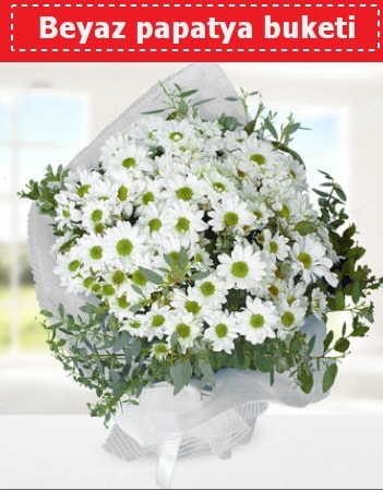 Beyaz Papatya Buketi  Aksaray 14 şubat sevgililer günü çiçek 